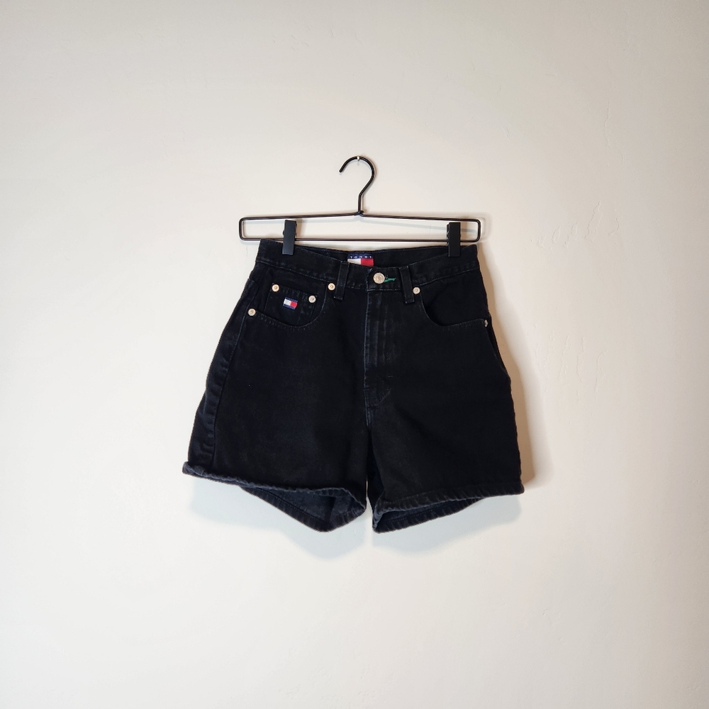 Tommy Hilfiger Vintage Flag Tag Belt Loop Perfect T Shorts Jean Shorts Size 6 - Picture 1 of 7